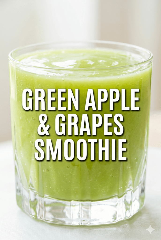 Healthy Green Apple and Grapes Smoothie Recipe