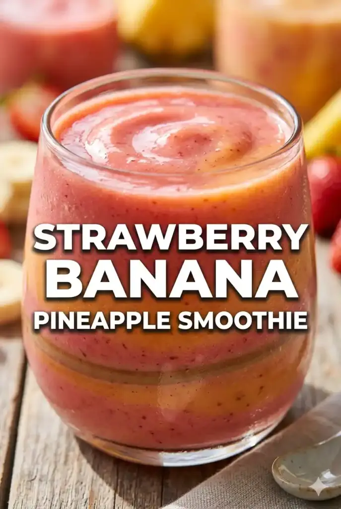 Strawberry Banana Pineapple Smoothie That Tastes Amazing
