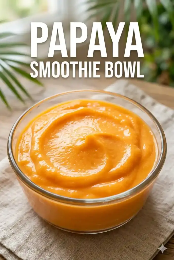 Papaya Smoothie Bowl with Fresh Fruits