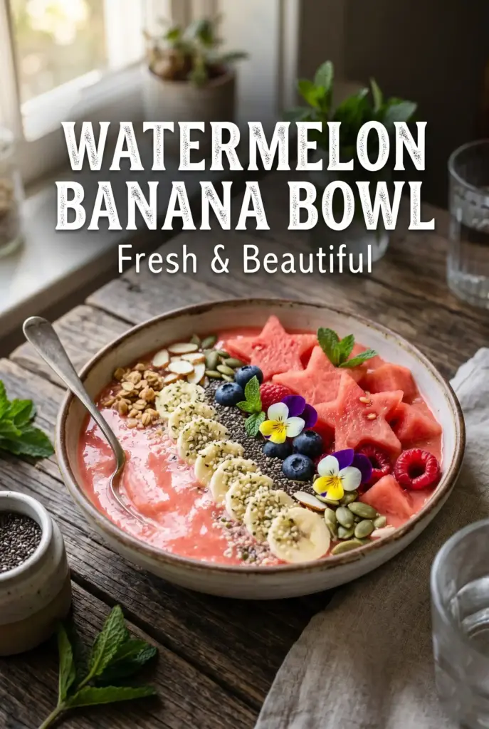 Watermelon and Banana Smoothie Bowl That Looks Amazing