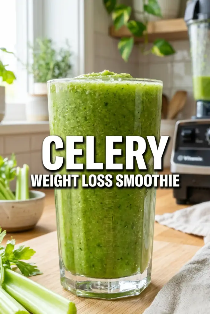 Green Smoothie with Celery for Weight Loss