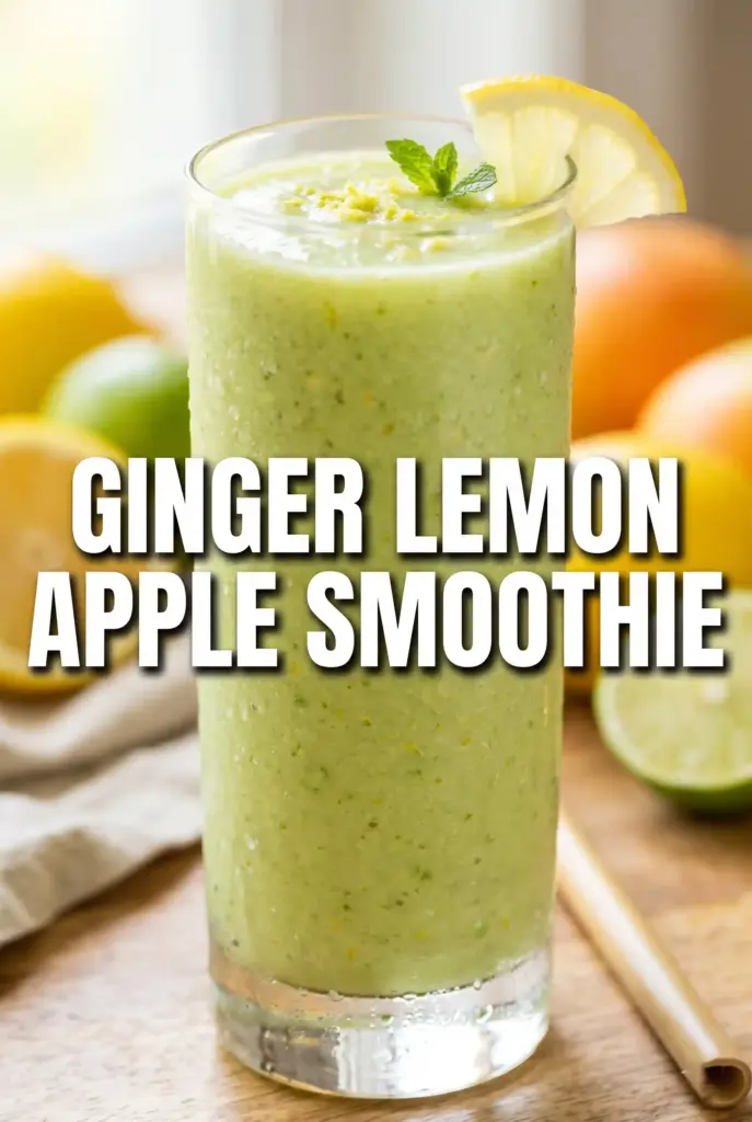 Ginger Lemon Apple Smoothie for Weight Loss