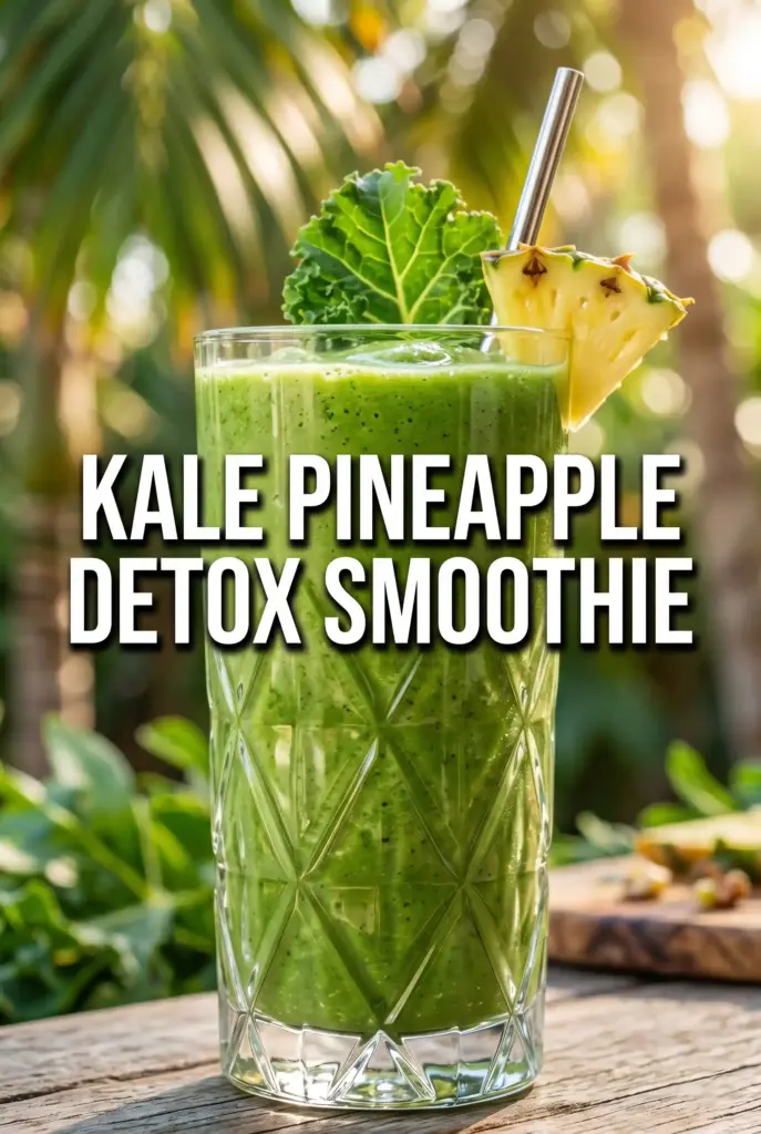 Healthy Kale Pineapple Detox Smoothie Recipe