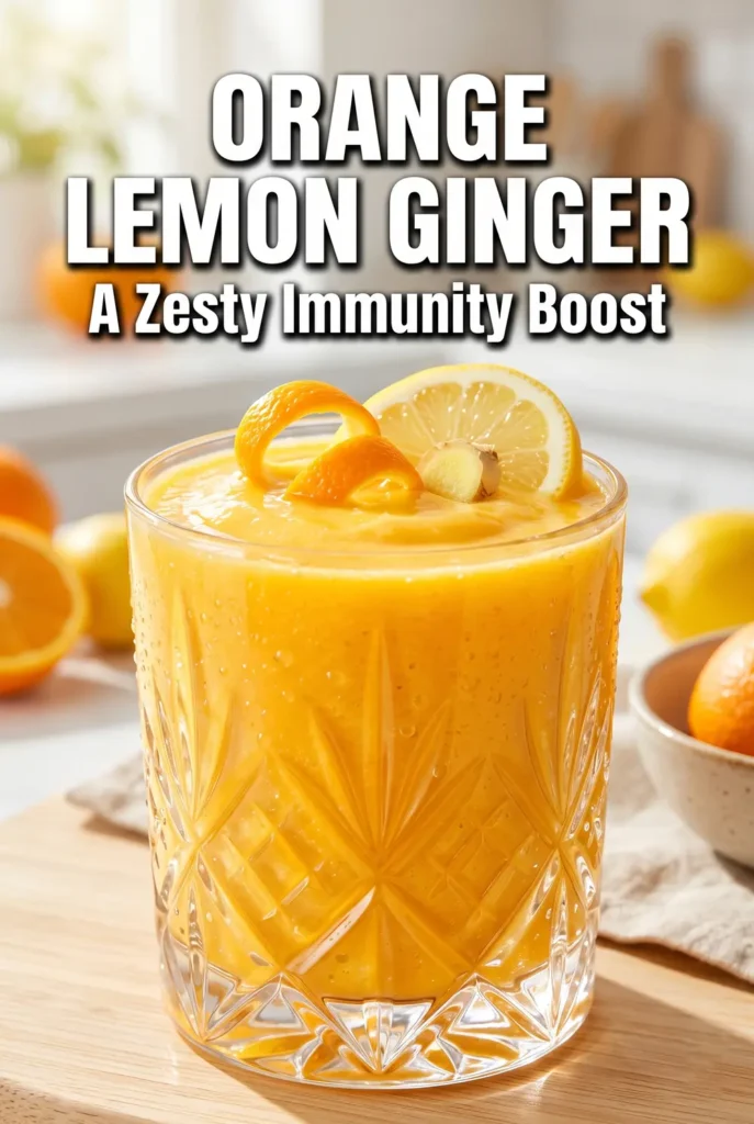 Healthy Orange Lemon Ginger Smoothie Recipe